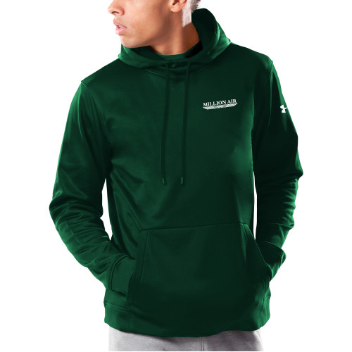  Under Armour Dark Green Armour Fleece Hoodie - Million Air Trademark