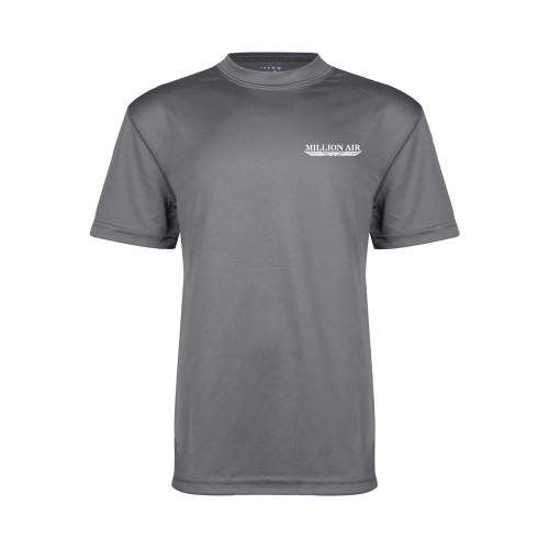  Youth Performance Grey Concrete Tee - Million Air Trademark