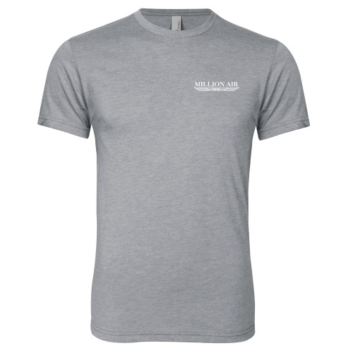  Next Level Heather Grey Triblend Tee - Million Air Trademark