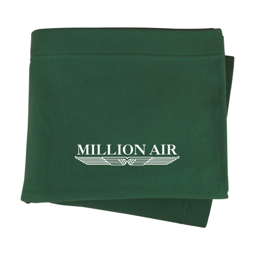 Dark Green Sweatshirt Blanket - Million Air Trademark