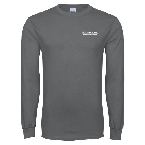  Charcoal Long Sleeve T Shirt - Million Air Trademark