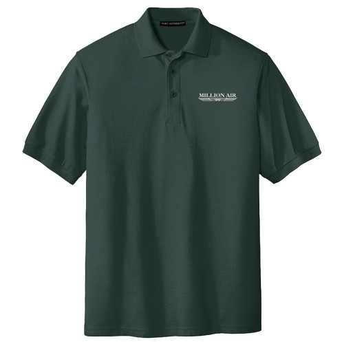  Extended Dark Green Silk Touch Polo - Million Air Trademark - PLUS