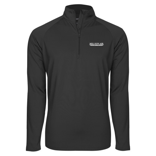  Sport Tek Charcoal Sport Wick Stretch 1/2 Zip Pullover - Million Air Trademark