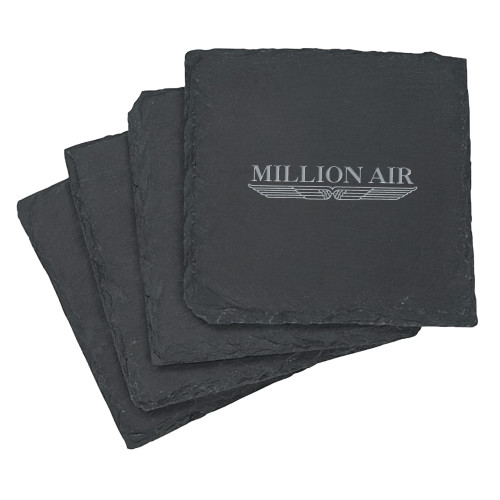  Slate Coaster Set - Million Air Trademark Engraved
