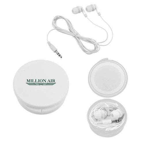  Ear Buds in White Case - Million Air Trademark
