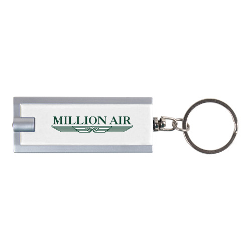  Turbo White Flashlight Key Holder - Million Air Trademark