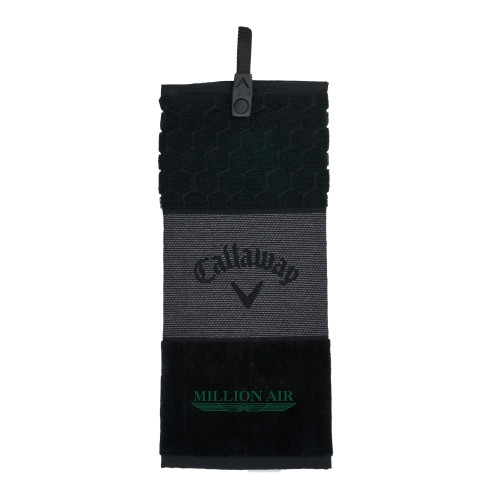  Callaway Black Trifold Towel - Million Air Trademark