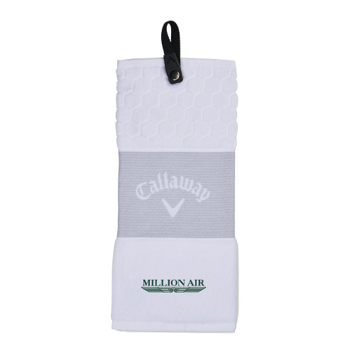  Callaway White Trifold Towel - Million Air Trademark