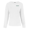 Thumbnail image for  Womens White Long Sleeve Hooded Tee