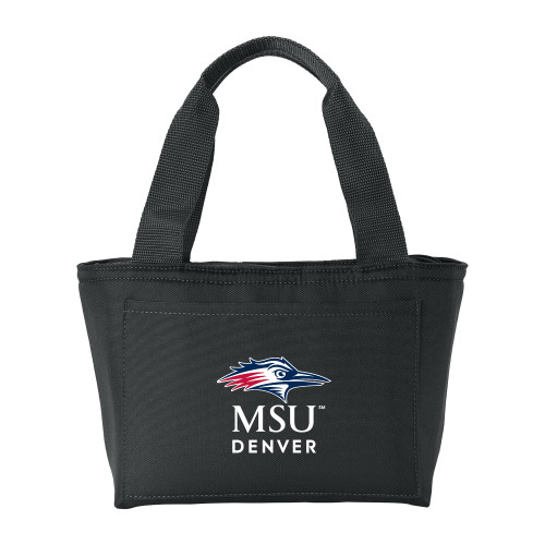  Insulated Black Lunch Tote - MSU Denver Stacked
