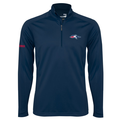  Syntrel Navy Interlock 1/4 Zip - Roadrunner Head