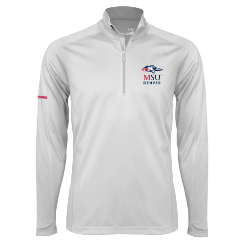  Syntrel White Interlock 1/4 Zip - MSU Denver Stacked