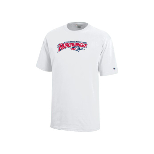 Champion Youth White Short Sleeve Tee - Primary Mark