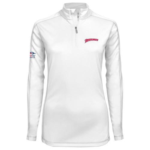  Syntrel Womens White Interlock 1/4 Zip - Roadrunners