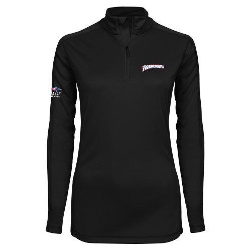  Syntrel Womens Black Interlock 1/4 Zip - Roadrunners