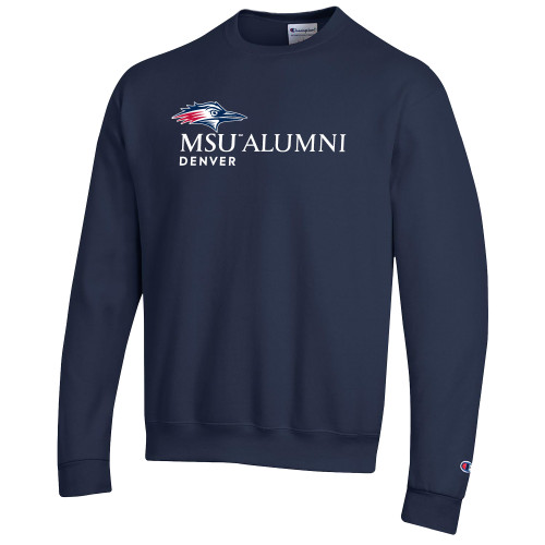  Champion Navy Fleece Crew - MSU Denver Alumni  Flat
