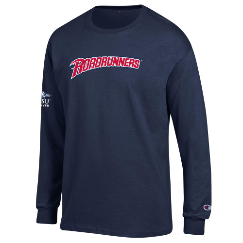  Champion Navy Long Sleeve T Shirt - Roadrunners