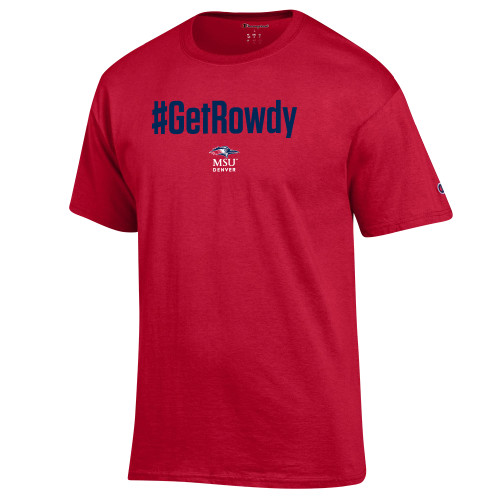  Champion Scarlet Red T Shirt - Get Rowdy