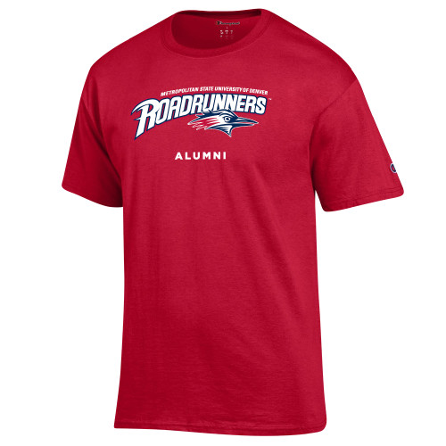  Champion Scarlet Red T Shirt - Roadrunners Alumni