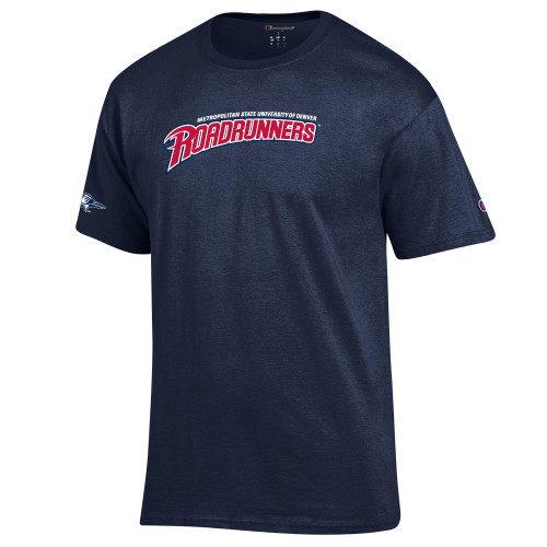  Champion Navy T Shirt - Primary Mark without Roadrunner Head