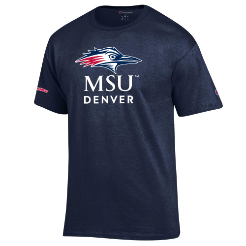  Champion Navy T Shirt - MSU Denver Stacked