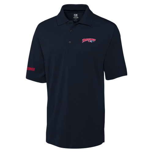  C&B Navy Advantage TriBlend Pique Polo - Roadrunners With Roadrunner Head