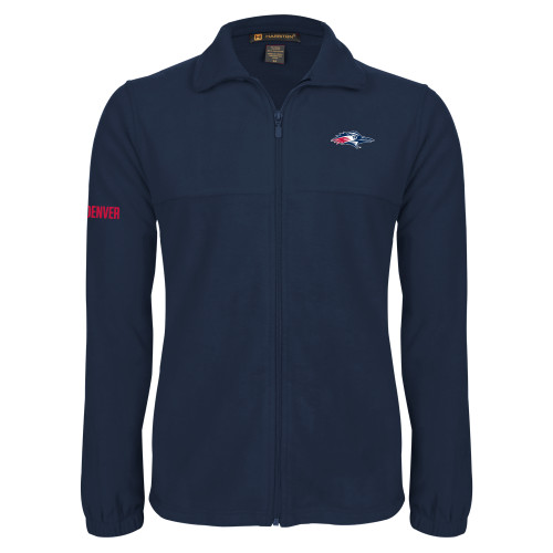  Navy Fleece Full Zip  Jacket - Roadrunner Head