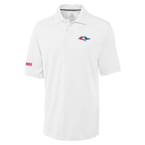  C&B White Advantage TriBlend Pique Polo - Roadrunner Head