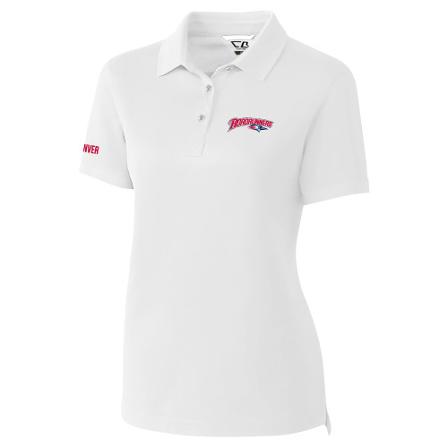  C&B Womens White Advantage Polo - Roadrunners With Roadrunner Head
