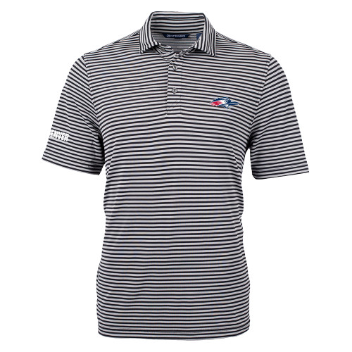  C&B Black Virtue Eco Pique Stripe Polo - Roadrunner Head