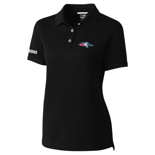  C&B Womens Black Advantage Polo - Roadrunner Head