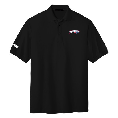  Black Silk Touch Polo - Roadrunners With Roadrunner Head