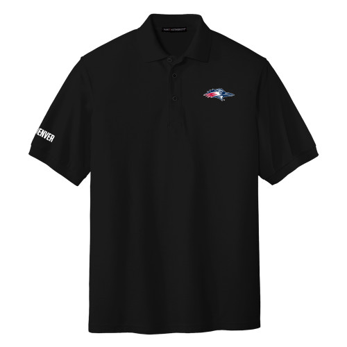  Black Silk Touch Polo - Roadrunner Head