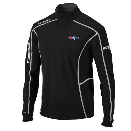  Columbia Black Omni Wick Shotgun 1/4 Zip - Roadrunner Head