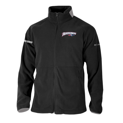  Columbia Black Everest Ridge Fleece Full Zip Jacket - Roadrunners With Roadrunner Head