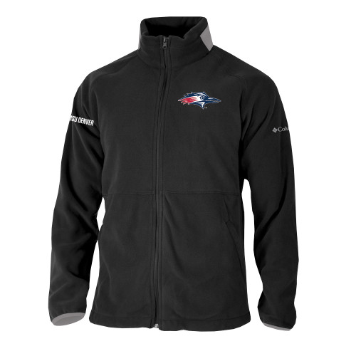  Columbia Black Everest Ridge Fleece Full Zip Jacket - Roadrunner Head