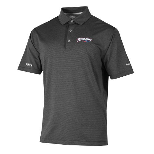 Columbia Black Sand Tee Polo - Roadrunners With Roadrunner Head