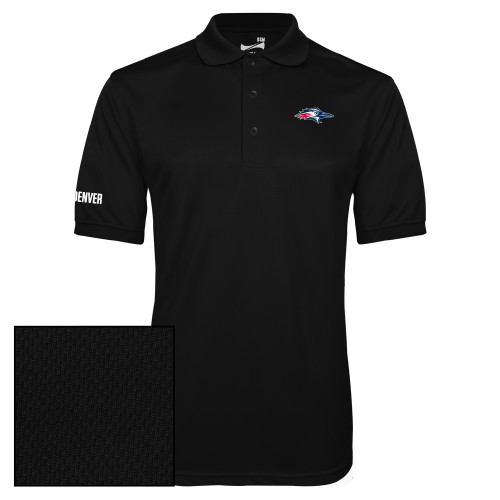  Black Dry Mesh Polo - Roadrunner Head