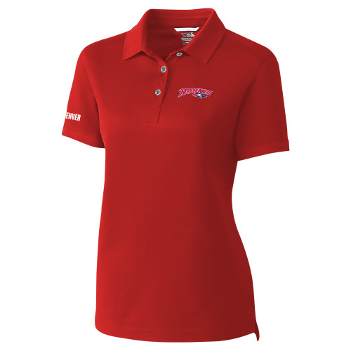  Womens C&B Championship Red Polo - Roadrunners With Roadrunner Head