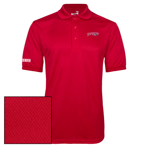  Red Dry Mesh Polo - Roadrunners With Roadrunner Head