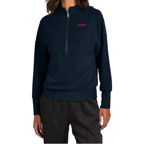  Mercer+Mettle Womens Night Navy 1/4 Zip - MSU Denver Flat