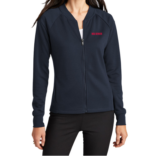  Mercer+Mettle Womens Night Navy Full Zip Jacket - MSU Denver Flat