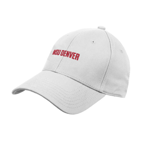 MSU Denver White Structured Adjustable Pro Style Hat