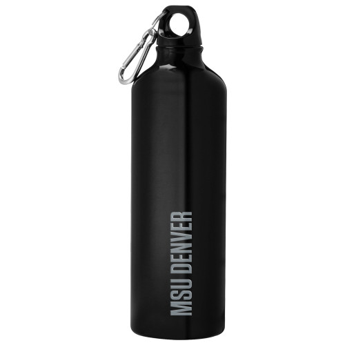  Venture Aluminum Black Bike Bottle 26oz - MSU Denver Flat Engraved