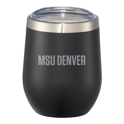  Corzo Vacuum Insulated Black Cup 12oz - MSU Denver Flat Engraved