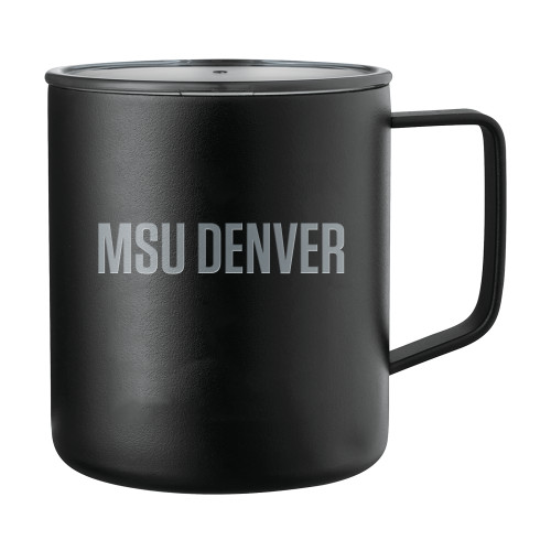  Rover Camp Vacuum Insulated Black Mug 14oz - MSU Denver Flat Engraved
