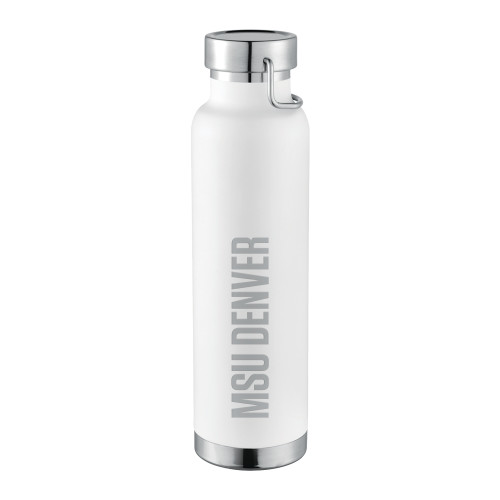  Thor Copper Vacuum Insulated White Bottle 22oz - MSU Denver Flat Engraved