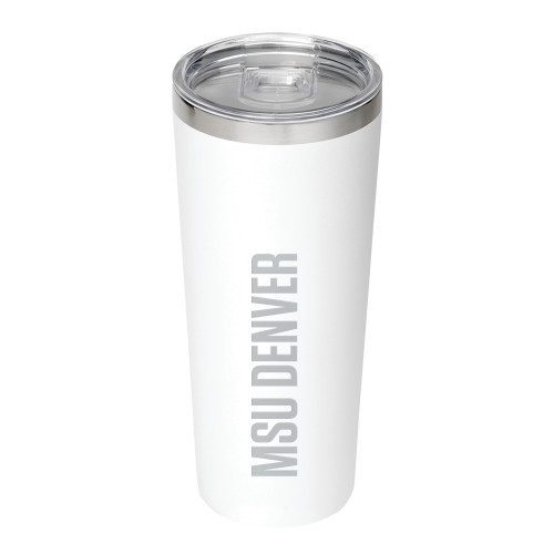  Thor Vacuum Insulated White Tumbler 22oz - MSU Denver Flat Engraved