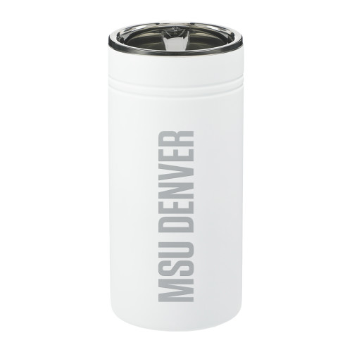  Sherpa Vacuum White Tumbler & Insulator 12oz - MSU Denver Flat Engraved