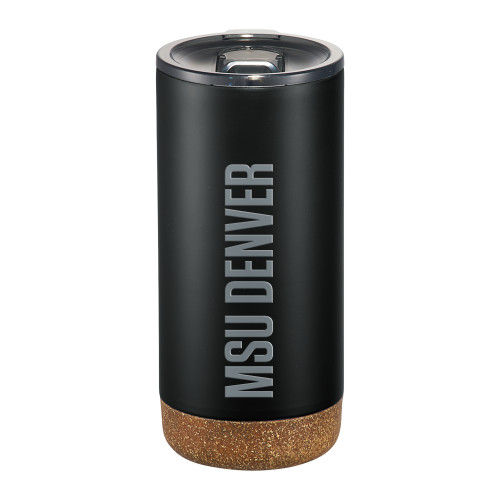  Valhalla Vacuum Insulated Black Tumbler 16oz - MSU Denver Flat Engraved